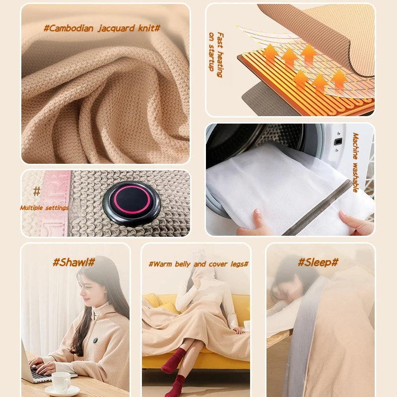 Portable and washable USB Heating Blanket