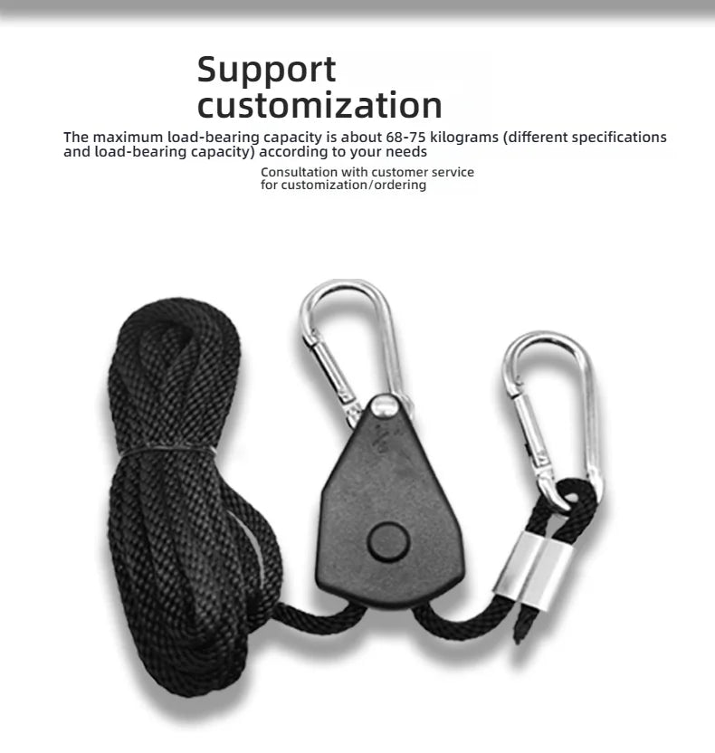 Tent Guy Rope, Heavy Duty Windproof Camping Rope with Reflective Strips