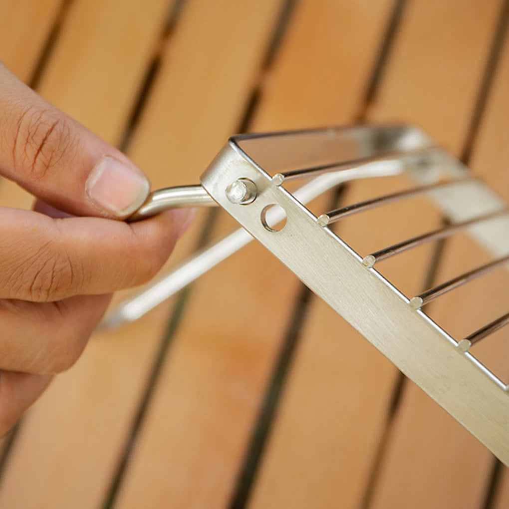 KIQUNE Camping cookware Multifunctional Folding Campfire Grill Portable Stainless Steel Camping Grill Grate Gas Stove Stand