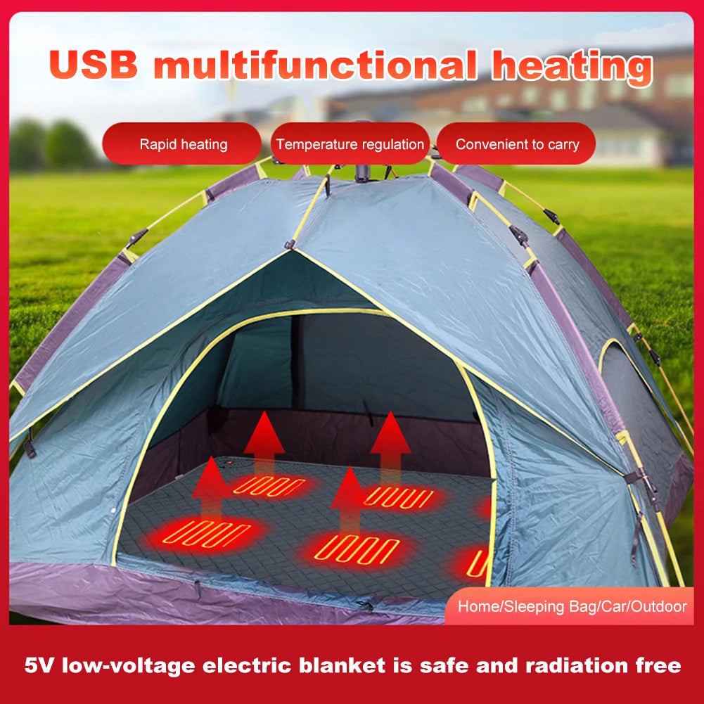 Camping Tent Heated Mat  USB Powered