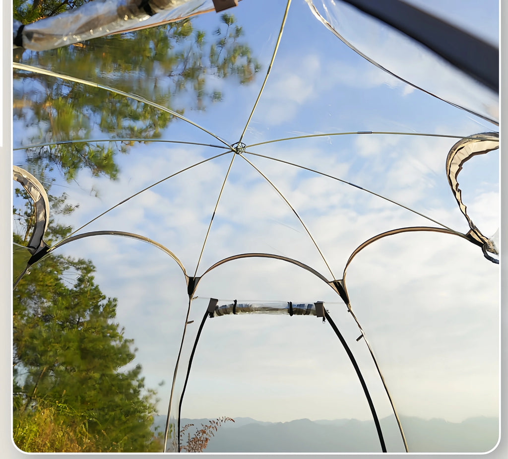 Window Outdoor Sun Room Tents Transparent Camping Tent 4-8 Person Star Dome Tent Portable Spherical Tents 360 Degree Panoramic