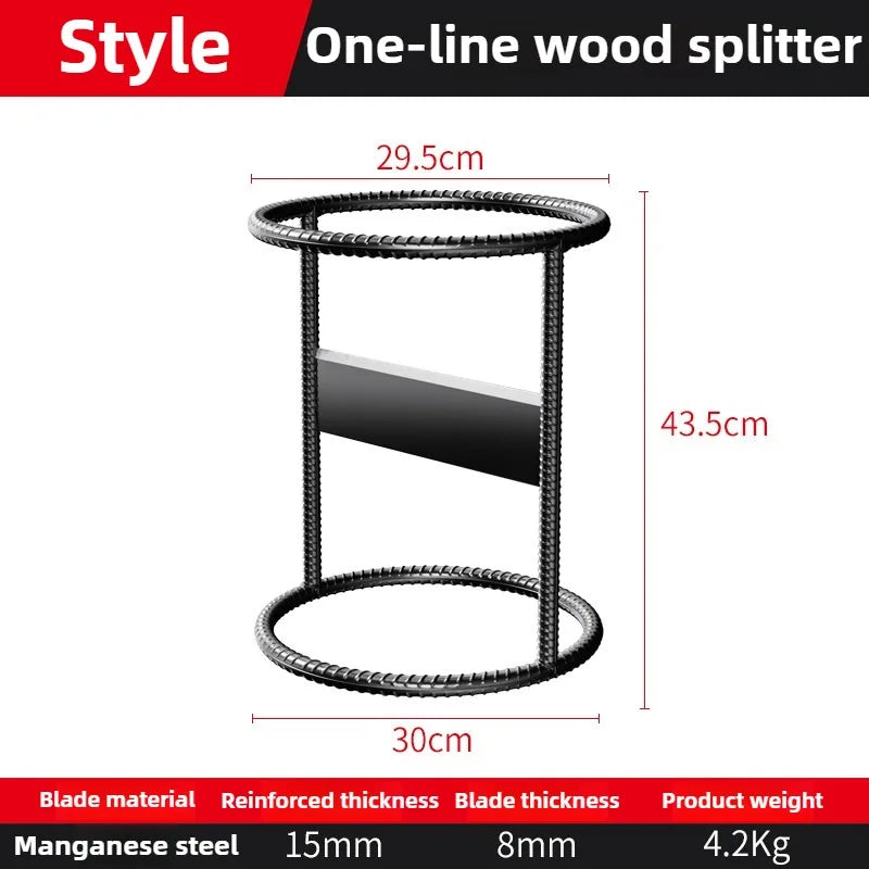 Manual Wood Splitter Logging Equipment Firewood Divider Metal Wood Chopping Machine Cutting Tool Wooden Split Garden Accessories