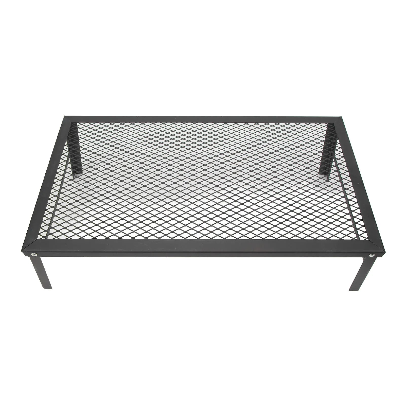 Folding Camp Fire Rack Folding Campfire Grill Heavy Duty Iron Waterproof Portable Camp Fire Cooking Rack for Outdoor Barbecue