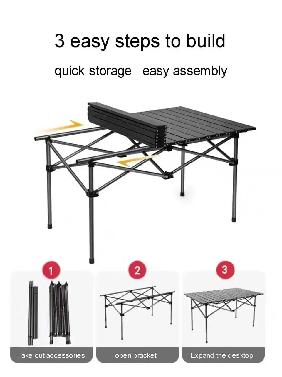 Outdoor Folding Table Easy Aluminum Alloy