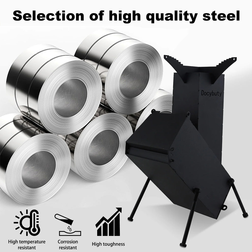 Rocket Stove Wood Burning Camp Stove Rocket Stove for Cooking Portable Wood Mini Burning Stove, Fire Camping Stove for Cooking b