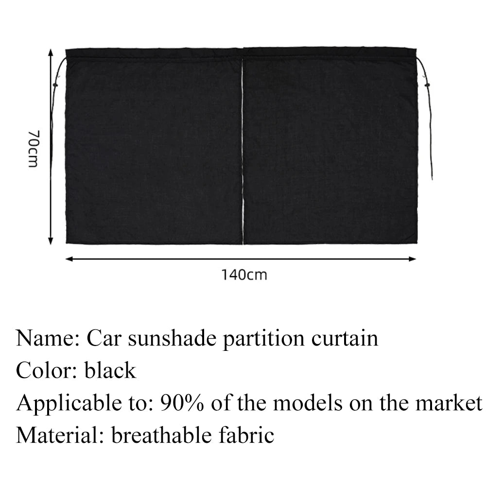 Universal Car Privacy Curtains Removable Divider Curtain for Front and Rear Seats
