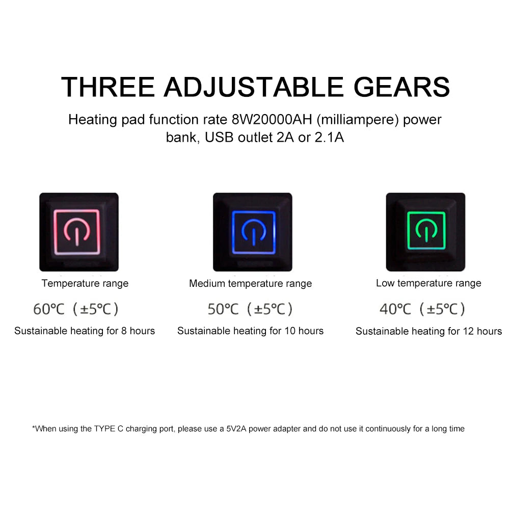 USB Heated Winter Camping Sleeping Bag