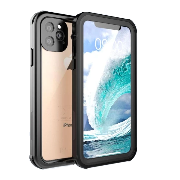 iPhone 12 5.4 Grey Black Waterproof Case