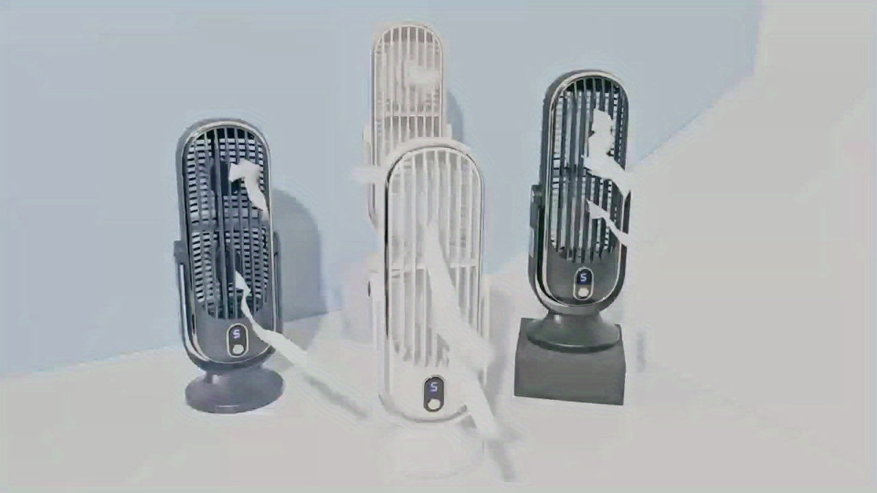 1pc, Portable Desktop Fan, Large Battery Dual Motor Home Small Air Cooler, 5 Speed Air Cooling Fan 720° Surround Blower, Office, Travel, Camping, Outdoor RV Portable USB Fan, Thanksgiving Halloween Christmas Gift, Fan, Cooli