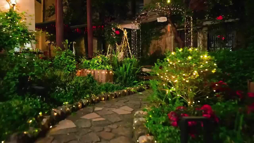 1pc, 50/100/200/300 LED Solar Light Outdoor Waterproof With 8 Modes Copper Wire Fairy Garland String Lights For Party Wedding Patio Garden Lawn Pathway Solar Power Lamp Christmas Decoration, Halloween Decorations Lights Outdo