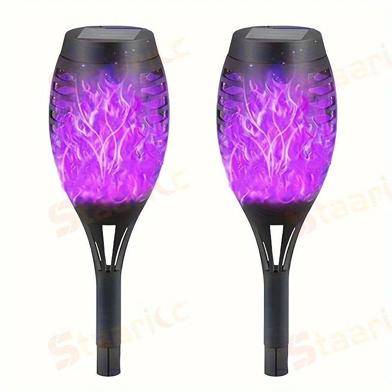 16/8/2/1pcs Solar Outdoor Lights, 12LED Solar Torch Lights, Solar Lamp Outdoor Flashing Flame Lamp, For Garden Decor Lighting, Mini Landscape Flame Lights For Yard Pathway Patio Pool Lawns Halloween Christmas Decoration
