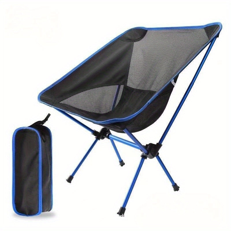 Portable Folding Camping Chair - Lightweight & Compact for Fishing, Hiking, Travel - Comfortable & Durable