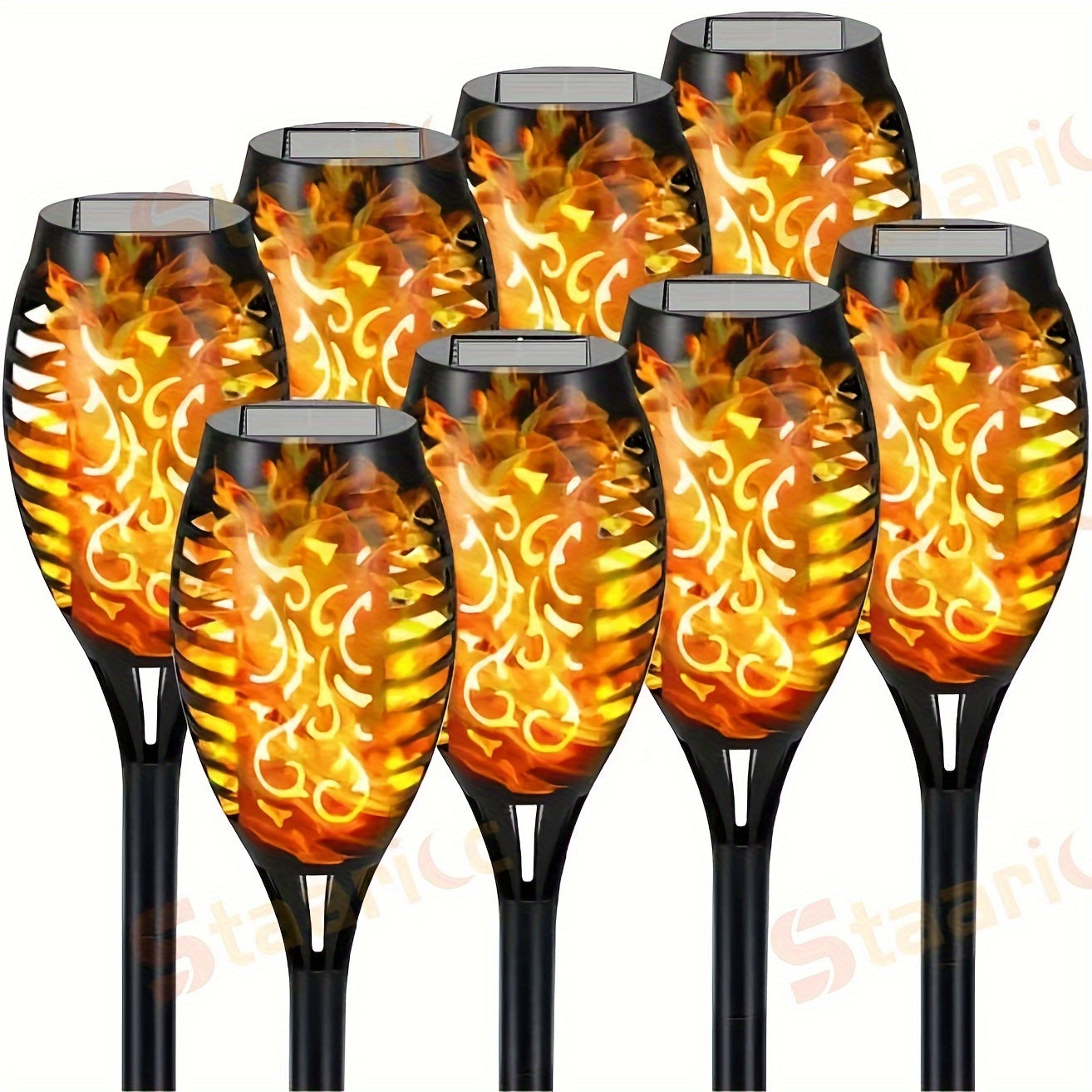 16/8/2/1pcs Solar Outdoor Lights, 12LED Solar Torch Lights, Solar Lamp Outdoor Flashing Flame Lamp, For Garden Decor Lighting, Mini Landscape Flame Lights For Yard Pathway Patio Pool Lawns Halloween Christmas Decoration
