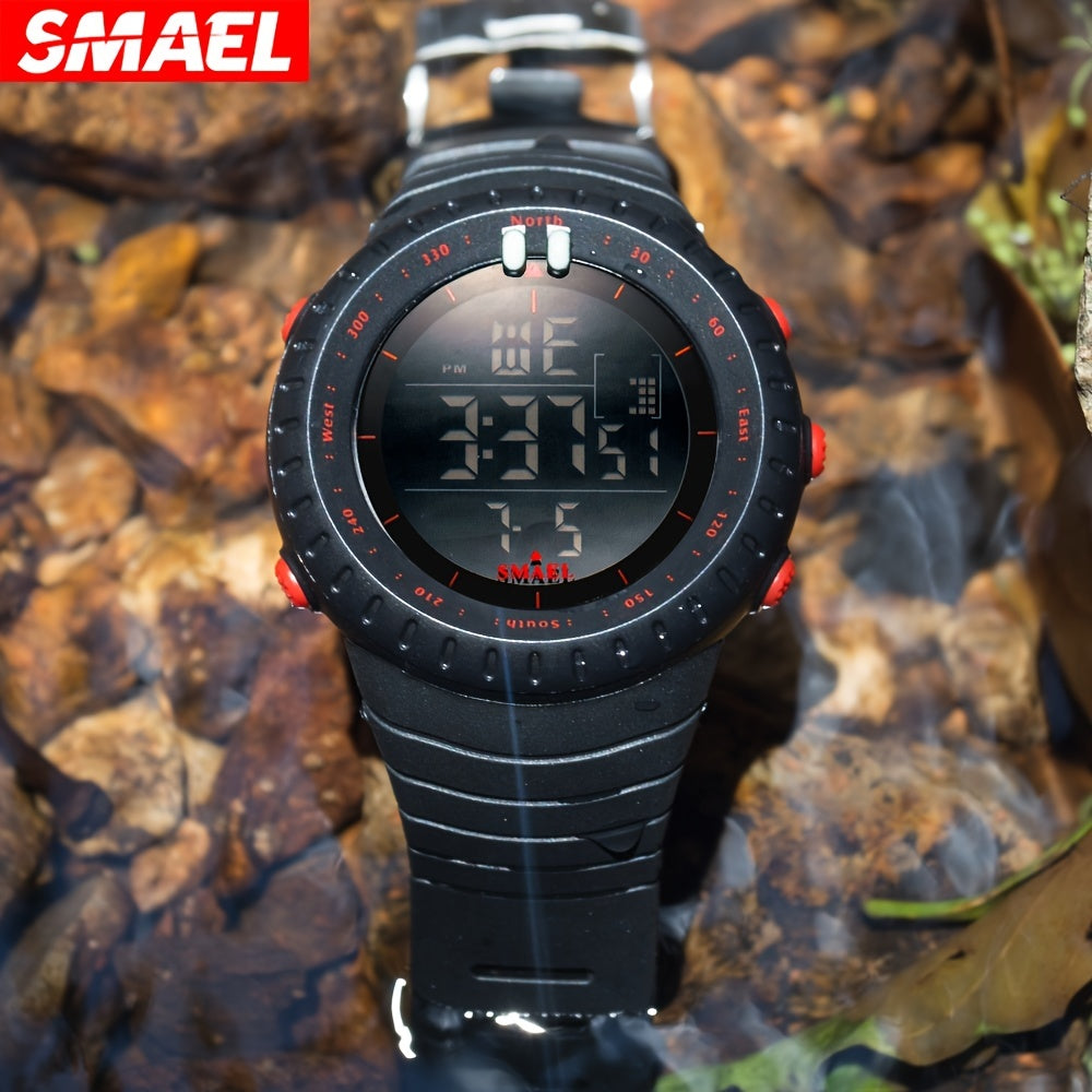 SMAEL Outdoor Explorer Watch - Water Resistant LED Electronic Timepiece with Luminous Display, Alarm, and Digital Wristband - Perfect for Camping, Hiking, Travel, and Adventure Seekers