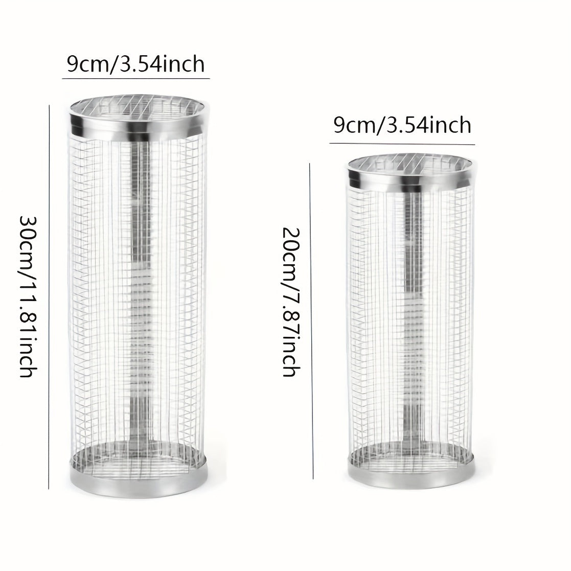 1pc Durable Stainless Steel BBQ Grill Basket - Multipurpose Outdoor Cooking Net for Camping, Picnic, BBQ Grill Rack with Handle