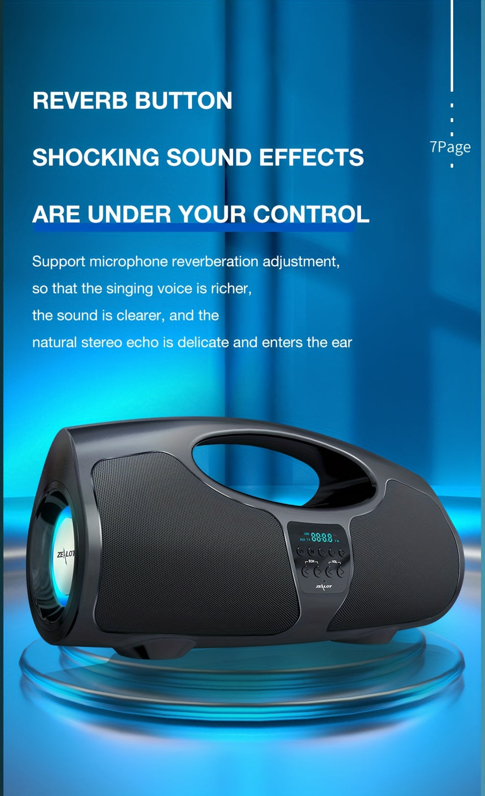 Zealot P1 60W Wireless Portable Singing Speaker - High-Power Dual Speaker with Karaoke Mic, Subwoofer, 3D Surround Sound, Surging Bass, FM TF USB Compatibility - Perfect for Home, Car, Outdoor, Camping, and Gift Ideas for Tha