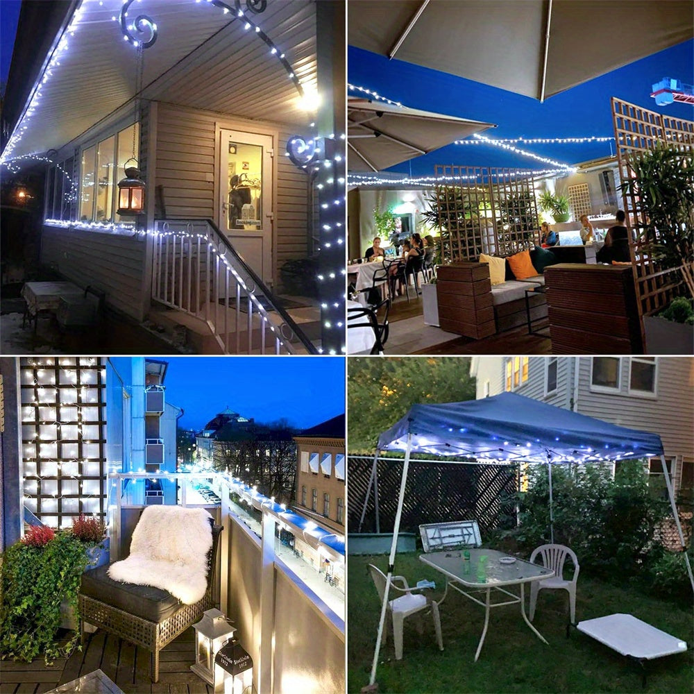 1pc, 50/100/200/300 LED Solar Light Outdoor Waterproof With 8 Modes Copper Wire Fairy Garland String Lights For Party Wedding Patio Garden Lawn Pathway Solar Power Lamp Christmas Decoration, Halloween Decorations Lights Outdo