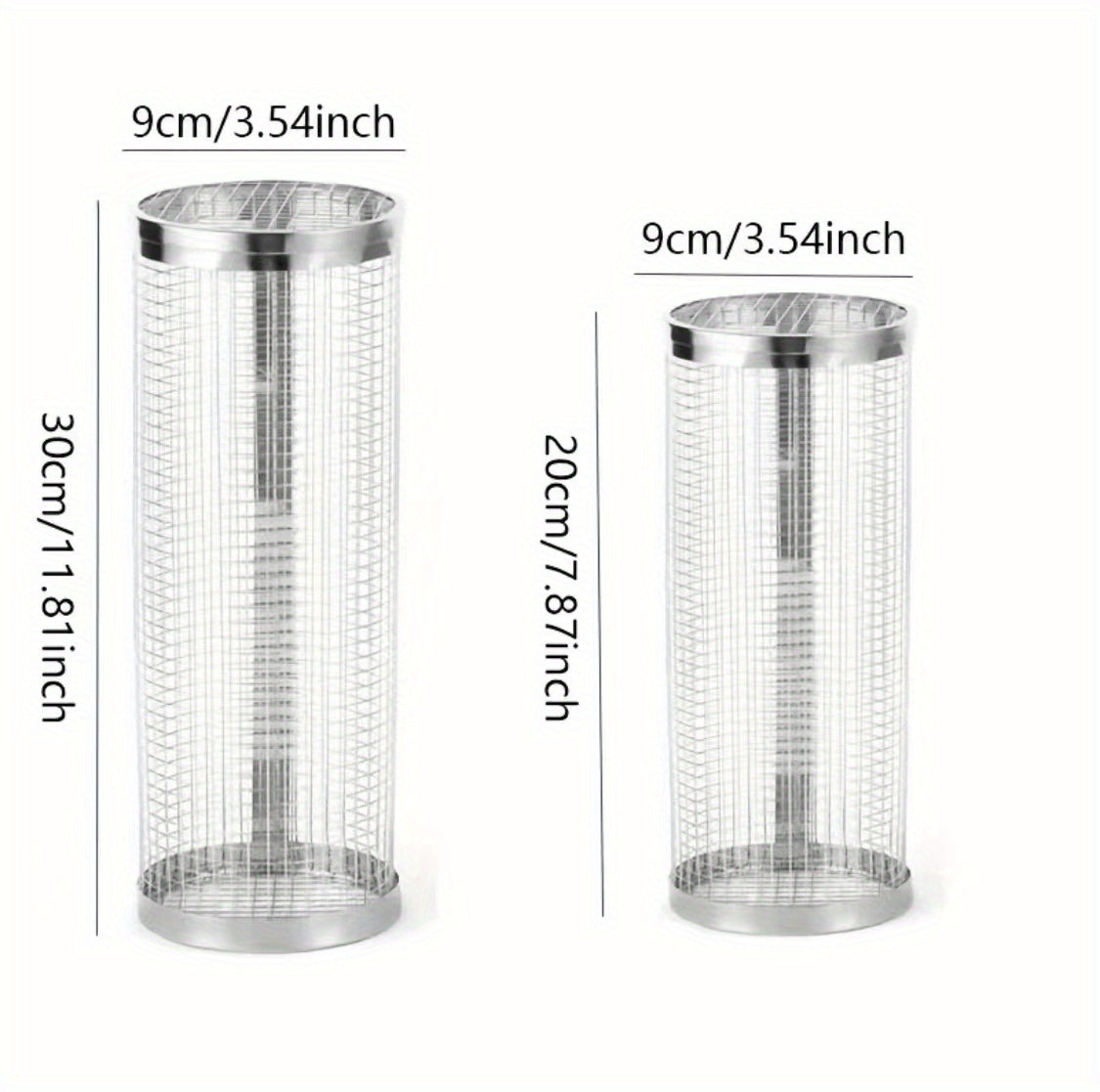 1pc Durable Stainless Steel BBQ Grill Basket - Multipurpose Outdoor Cooking Net for Camping, Picnic, BBQ Grill Rack with Handle