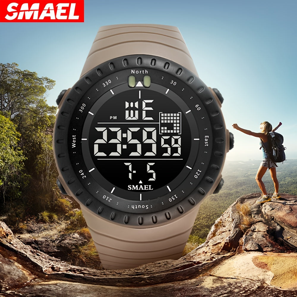 SMAEL Outdoor Explorer Watch - Water Resistant LED Electronic Timepiece with Luminous Display, Alarm, and Digital Wristband - Perfect for Camping, Hiking, Travel, and Adventure Seekers