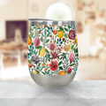 Fruit and Flowers Wine Tumbler